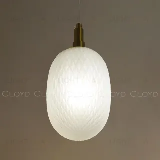 Подвесной светильник Cloyd ZAPFEN P1 / Ø13 см - латунь - белое стекло (арт.11434)  11434
