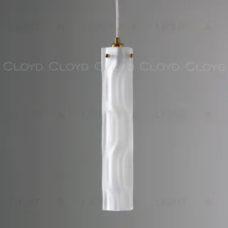  Подвесной светильник Cloyd ICEBERG-A P1 / Ø8 см - латунь - белое матовое стекло (арт.11643)  11643