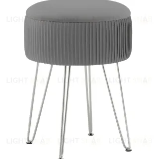 Пуф Астор серебристый серебряные ножки УТ000041380