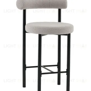 Стул полубарный Флорео букле светло-серый УТ000041332