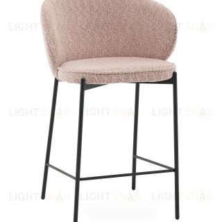 Стул полубарный Тисдейл букле розово-персиковый УТ000041694