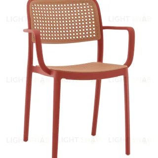 Стул Yona пластиковый с подлокотниками красный УТ000040844