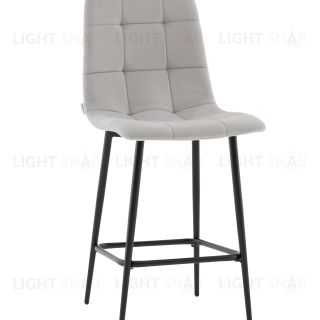 Стул полубарный Одди велюр светло-серый УТ000041432