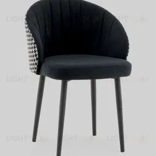 Стул Пасаденика велюр черный, спинка гусиная лапка УТ000041362