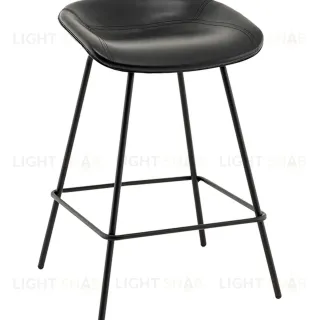 Стул полубарный Фуриоса экокожа чёрный УТ000041270