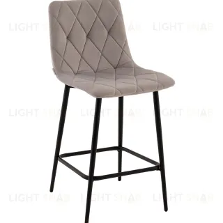 Стул полубарный Одди Diamond велюр светло-серый УТ000040898