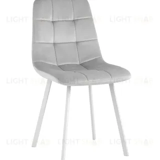 Стул Chilly велюр серебристый белые ножки УТ000039636