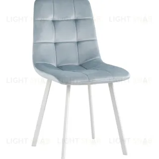 Стул Chilly велюр серо-голубой белые ножки УТ000039635