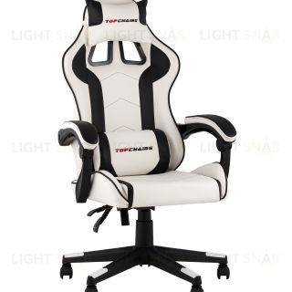 Кресло спортивное TopChairs Shadow бело-черный УТ000039462