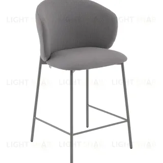 Стул полубарный Блейз велюр серый, каркас серый УТ000041395
