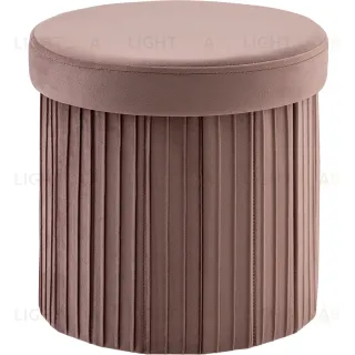 Пуф складной с ящиком Store Round пыльно-розовый УТ000040151
