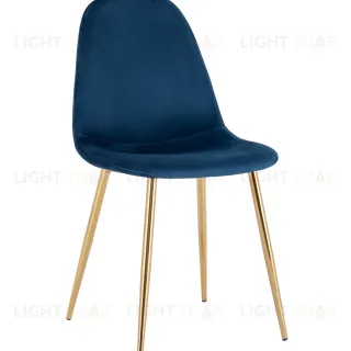 Стул Валенсия SN велюр темно-синий золотые ножки УТ000039614