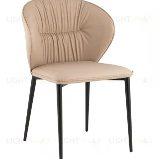 Стул обеденный Deia кремовая экокожа черные ножки УТ000040334