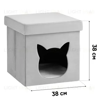 Пуф складной с ящиком Store Pet коричневый УТ000040155