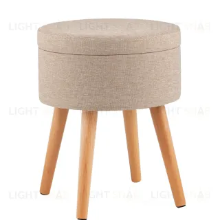 Пуф с ящиком Store Woody рогожка бежевая УТ000040157