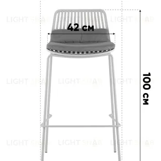 Стул барный Louran с подушкой чёрный УТ000040188