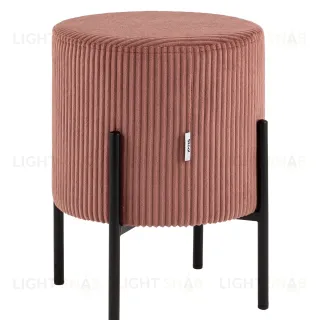 Пуф Кейси велюр рельефный коралловый УТ000040012