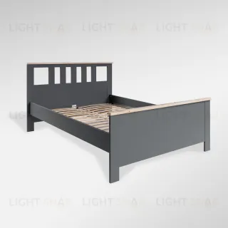 2.08.04.060.15 САГА кровать двойная 140х200 серая/ясень 2.08.04.060.15