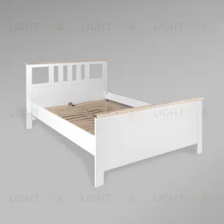 2.08.04.060.14 САГА кровать двойная 140х200 белая/ясень 2.08.04.060.14