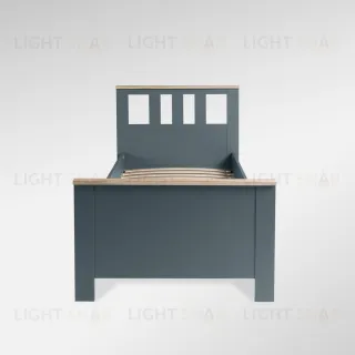2.08.04.050.16 САГА кровать одинарная 90х200 темно-бирюзовая/ясень 2.08.04.050.16