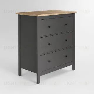 2.08.02.020.15 САГА комод 3 ящика серый/ясень 2.08.02.020.15