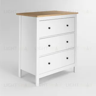2.08.02.020.14 САГА комод 3 ящика белый/ясень 2.08.02.020.14