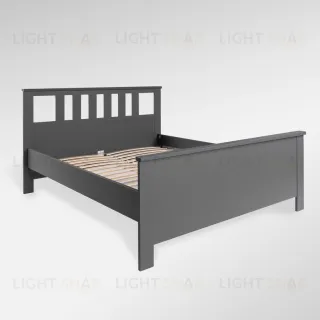 2.08.04.070.4 САГА кровать двойная 160х200 серая 2.08.04.070.4