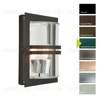 Настенный фонарь Norlys, BASEL BG (Черный/Зеленый) 660BG