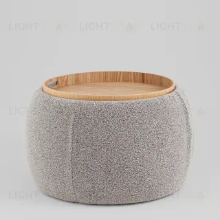 Пуф-столик Люкке с ящиком серый УТ000039380