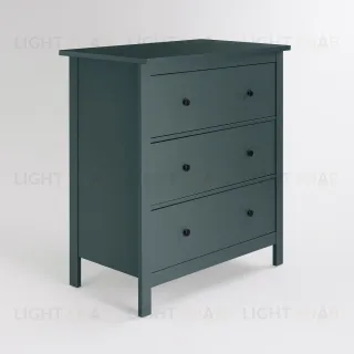 2.08.02.020.6 САГА комод 3 ящика темно-бирюзовый 2.08.02.020.6
