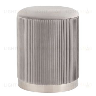 Пуф Шарлотта с ящиком серебро велюр серебристый УТ000039502