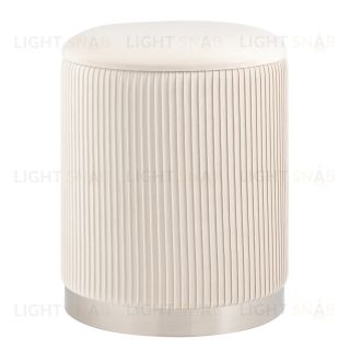 Пуф Шарлотта с ящиком серебро велюр бежевый УТ000039501