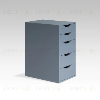 S01026 Ингар 5 комод 36x71x53, серо-бирюзовый S01026