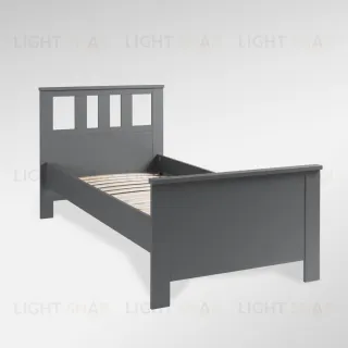 2.08.04.050.4 САГА кровать одинарная 90х200 серая 2.08.04.050.4