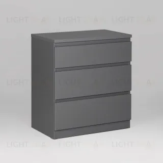 2.03.02.060.4 КАСТОР комод 3 ящика RU серый 2.03.02.060.4