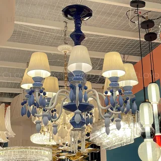  Люстра Cloyd LOTTIE-D C8 / Ø68 см- голубая керамика (арт.11455)  11455