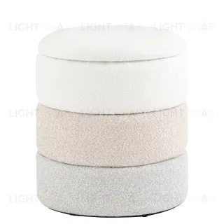 Пуф с ящиком Hive XS букле бежевый УТ000038718