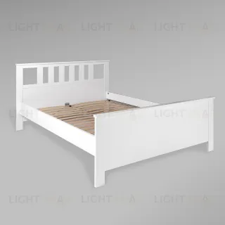 2.08.04.070.1 САГА кровать двойная 160х200 белая 2.08.04.070.1