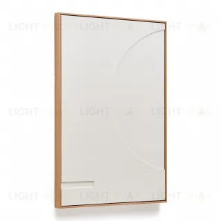 Sefri Картина с круглыми геометрическими фигурами белого цвета 60 х 90 см 190003