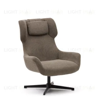 Zalina Вращающееся кресло с подлокотниками из светло-коричневой синели 178408