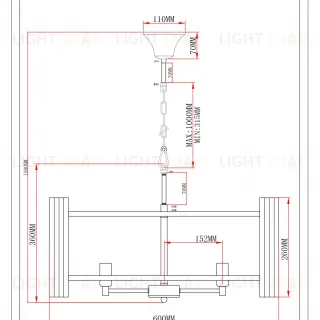 Люстра подвесная Moderli V10781-6P Monte УТ000037870