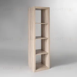 Стеллаж Фора 4 с четырьми открытыми ячейками, тамбурат, цвет дуб беленый S00630