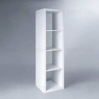 Стеллаж Фора 4 с четырьми открытыми ячейками, тамбурат, цвет белый S00623