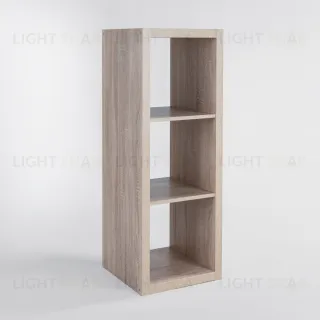 Стеллаж Фора 3, с тремя открытыми ячейками, тамбурат, цвет дуб беленый S00616