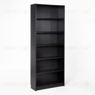 Стеллаж Варма 80, высокий с шестью полками, цвет ясень черный S00364