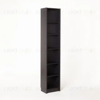 Стеллаж Варма 40, высокий узкий с шестью полками, цвет ясень черный S00333