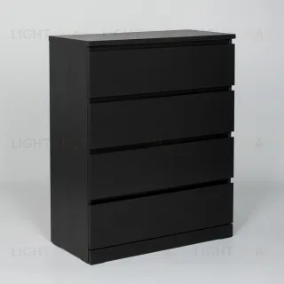 Комод Варма 4 с четырьмя выдвижными ящиками, цвет ясень черный S00241