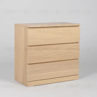 Комод Варма 3 с тремя выдвижными ящиками, цвет дуб белёный S00227