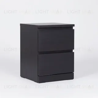 Комод Варма 2  с двумя выдвижными ящиками, цвет ясень черный S00180