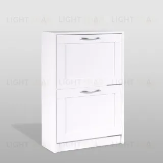 Тумба СИРИУС с двумя откидными полками для обуви, цвет белый 2.02.10.430.1